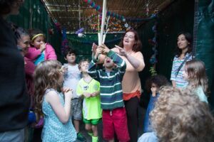 Child with Lulav in Sukkah